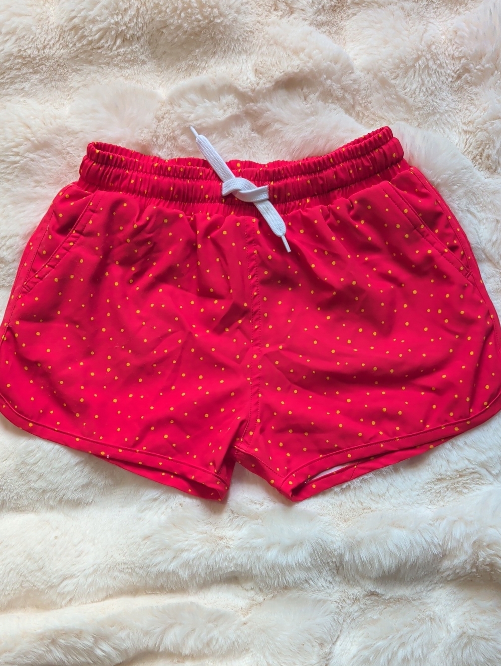 🎉 4 for $20 🎉 Kortni Jeane Red Swim Trunks Golden Dot Boys Mini Men Retros